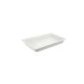 Pans de nourriture de porcelaine blanche blanche rectangulaire